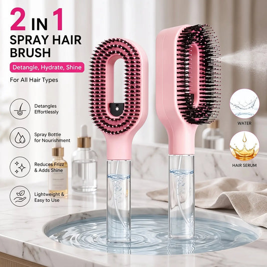 2-in-1 Spray Hair Brush ⭐ HydraComb Hair Brush Mentro