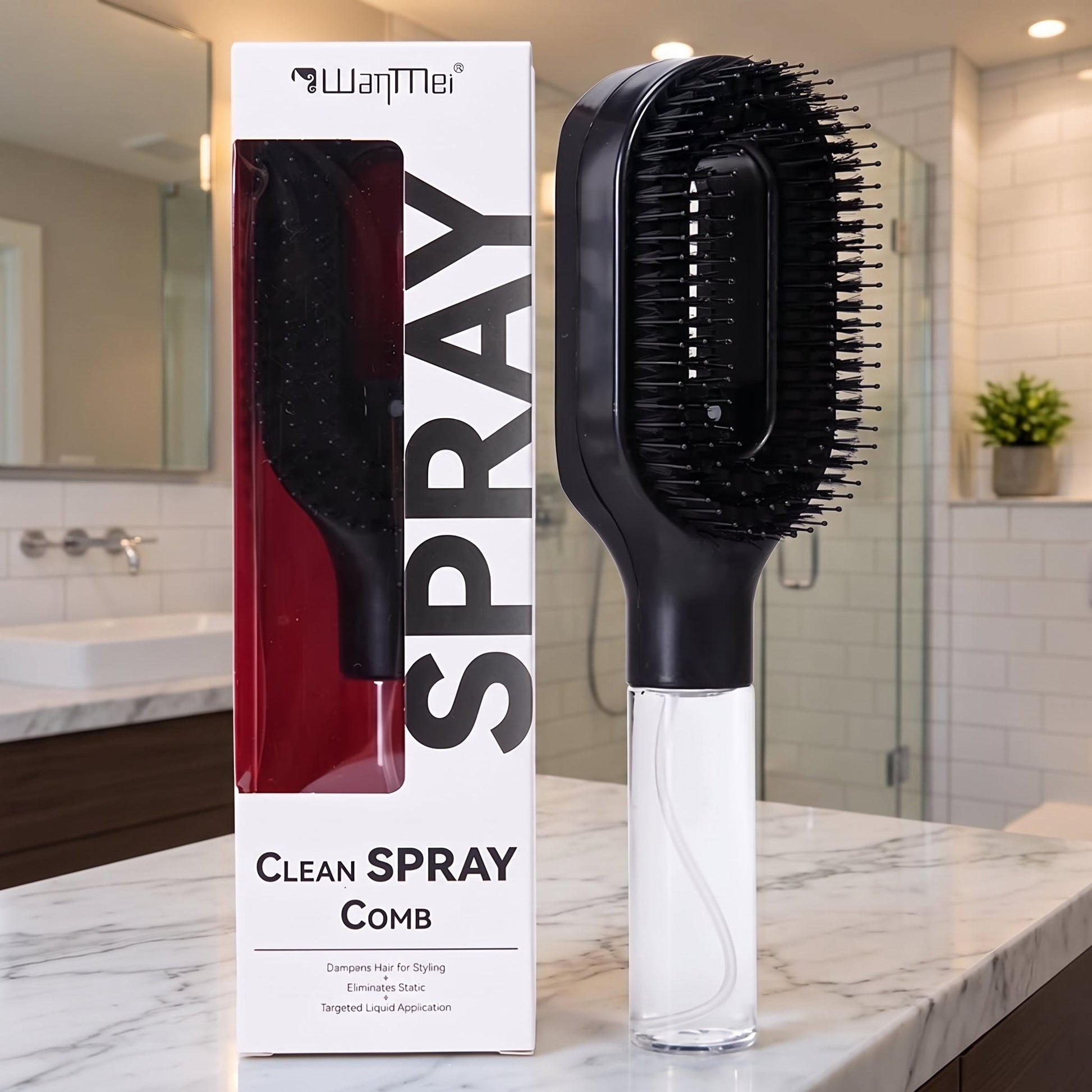 2-in-1 Spray Hair Brush ⭐     HydraComb Hair Brush Mentro
