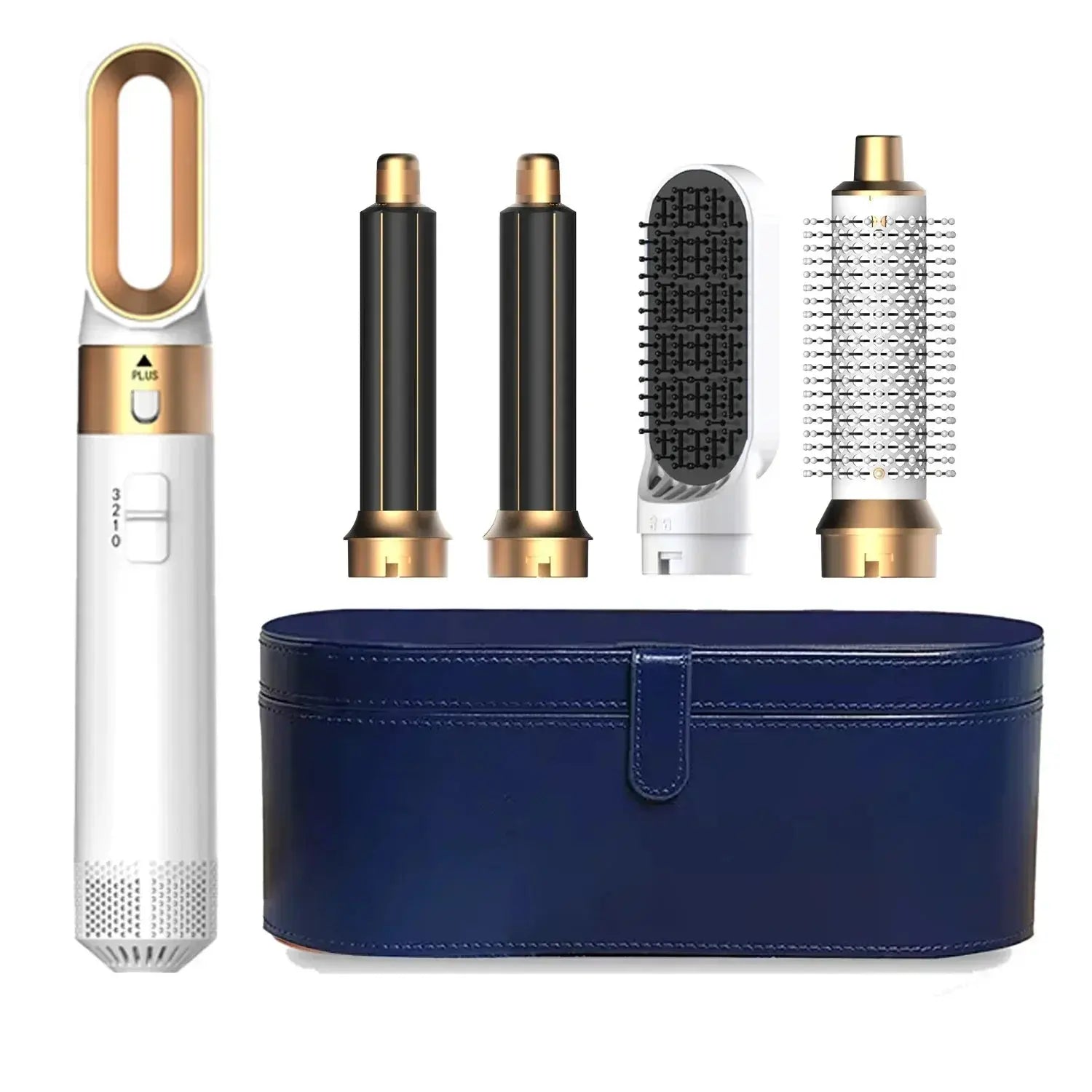 5 In 1 Hair Dryer And Styler Kit With Professional Hot Air Brush Curling Iron Hair Straightener For Curling And Straightening Mentro