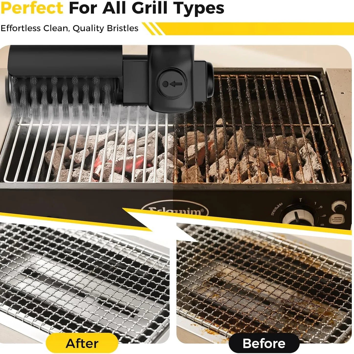 Electric Grill Brush Cleaning BBQ Cleaner Brush Cordless Rechargeable Rotary Adjustable Outdoor Heavy oil Stains Clean Tool