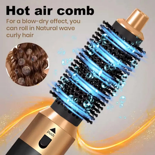 5 In 1 Hair Dryer And Styler Kit With Professional Hot Air Brush Curling Iron Hair Straightener For Curling And Straightening Mentro