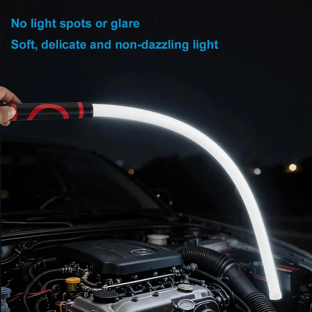 Flexible Bendable LED Work Light Slim Inspection Lamp USB Rechargeable Shape-Retaining Flashlight for Car Engine Auto Repair