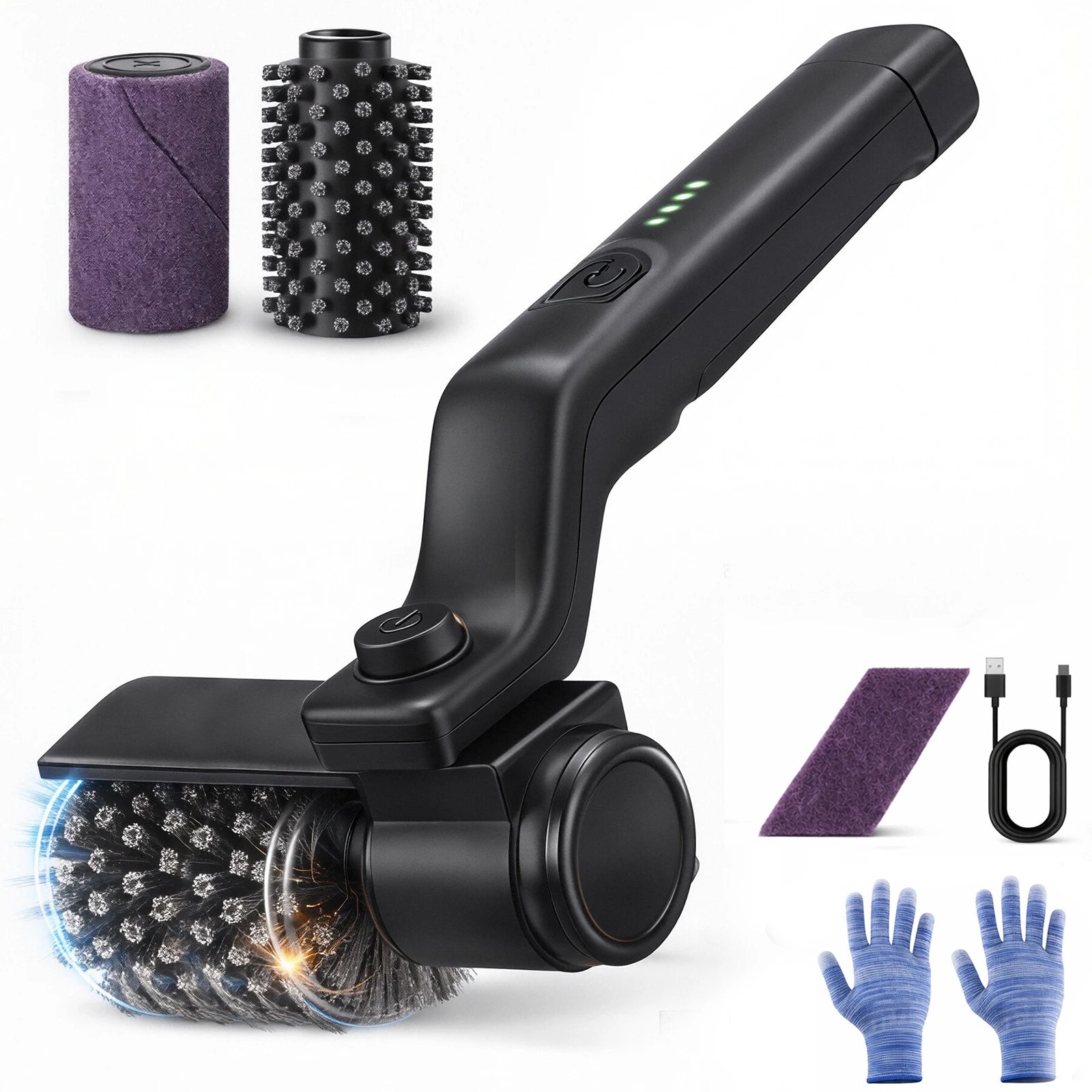 Electric Grill Brush Cleaning BBQ Cleaner Brush Cordless Rechargeable Rotary Adjustable Outdoor Heavy oil Stains Clean Tool