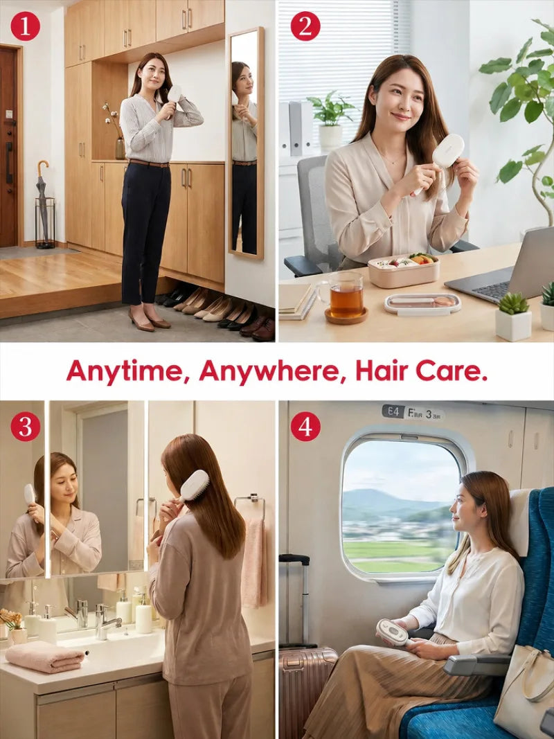 Electric Spray Massage Comb Vibrating Scalp Massager Misting Hair Care Comb, Detangling And Volumizing Comb 3 in 1 Rechargeable