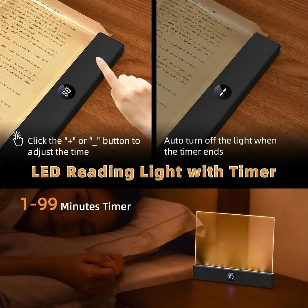 NEWSET LED Flat Panel Night Vision Reading Light Eye Protection Reading Light Usb Charging Student Night Reading Lamp Book Lamp