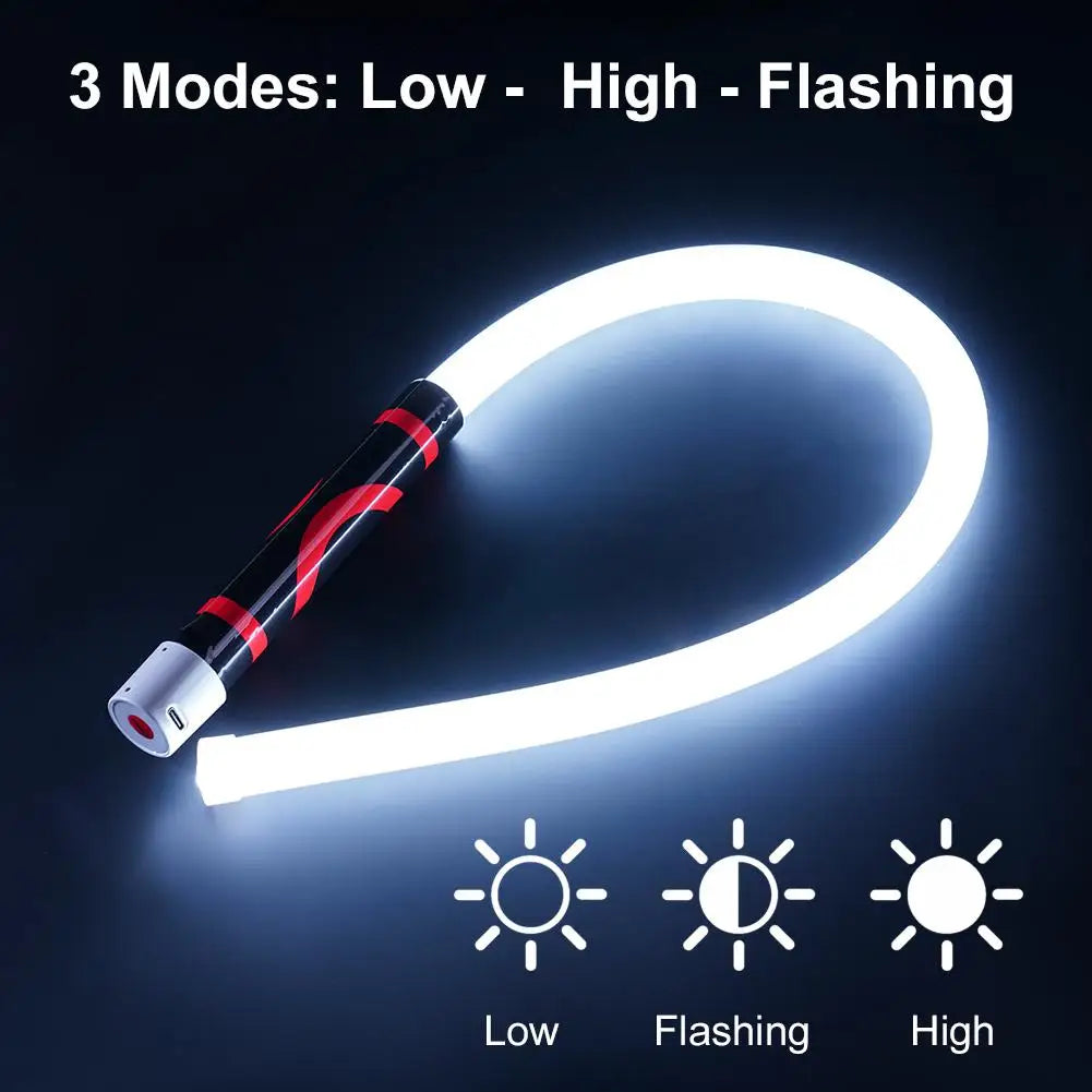 Flexible Bendable LED Work Light Slim Inspection Lamp USB Rechargeable Shape-Retaining Flashlight for Car Engine Auto Repair