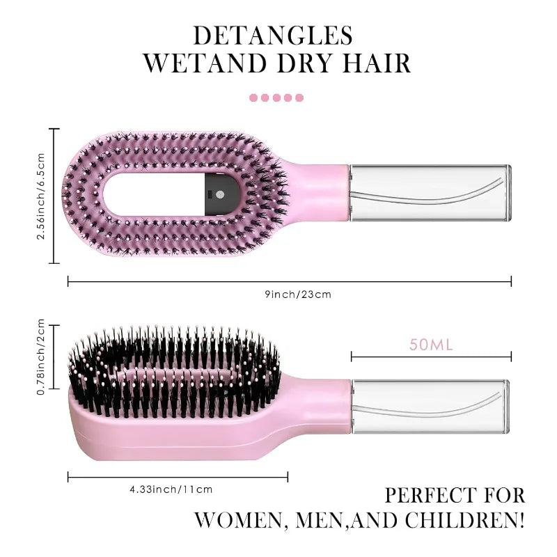 2-in-1 Spray Hair Brush ⭐     HydraComb Hair Brush Mentro