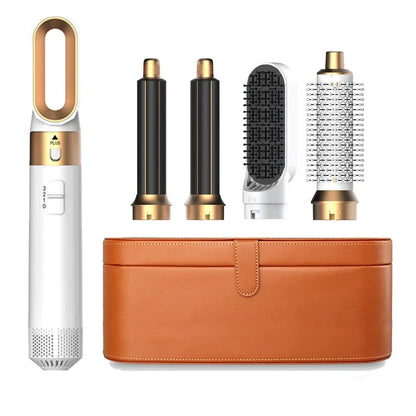 5 In 1 Hair Dryer And Styler Kit With Professional Hot Air Brush Curling Iron Hair Straightener For Curling And Straightening Mentro