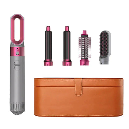 5 In 1 Hair Dryer And Styler Kit With Professional Hot Air Brush Curling Iron Hair Straightener For Curling And Straightening Mentro