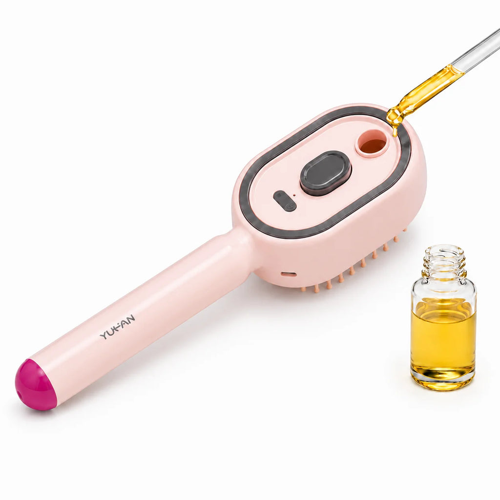 Electric Spray Massage Comb Vibrating Scalp Massager Misting Hair Care Comb, Detangling And Volumizing Comb 3 in 1 Rechargeable