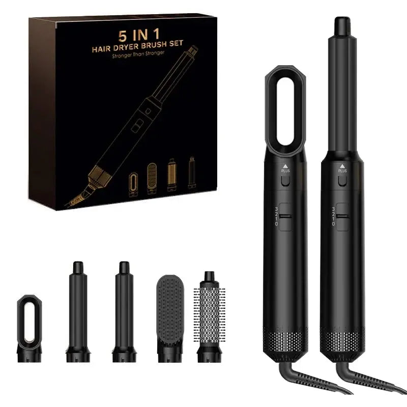 5 In 1 Hair Dryer And Styler Kit With Professional Hot Air Brush Curling Iron Hair Straightener For Curling And Straightening Mentro