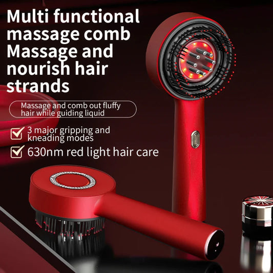 Electric Hair Regrowth Brush, a portable red light massage comb for effective hair regrowth treatment.